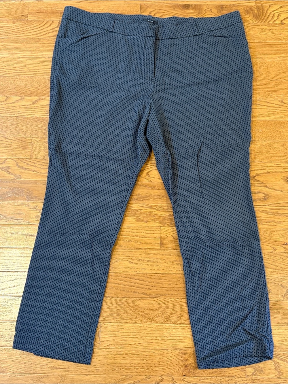 Worthington | Black & Grey Patterned Dress Pants Slacks Slim Fit Size 18